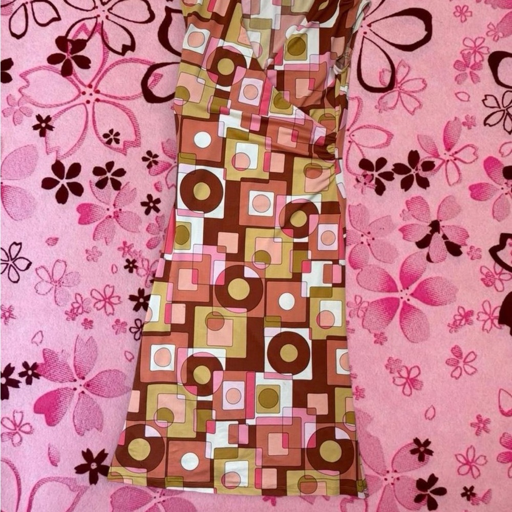 Vintage Bebe Geometric Colourful Dress
